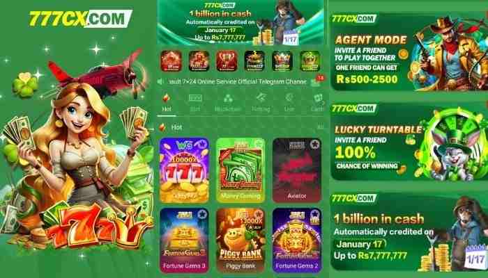 777CX Game promotions and games