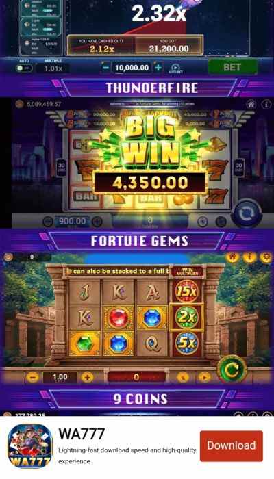 WA777 Game Rewards and Games