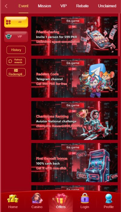 6E Game Latest Promotions