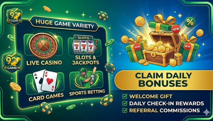 92PK Game Claim Daily Rewards